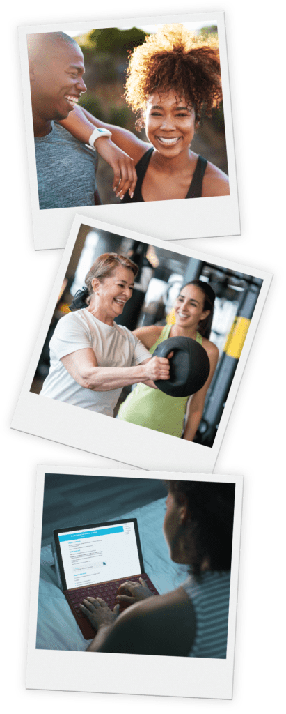 Nurtion coaches smiling, fitness clients being active